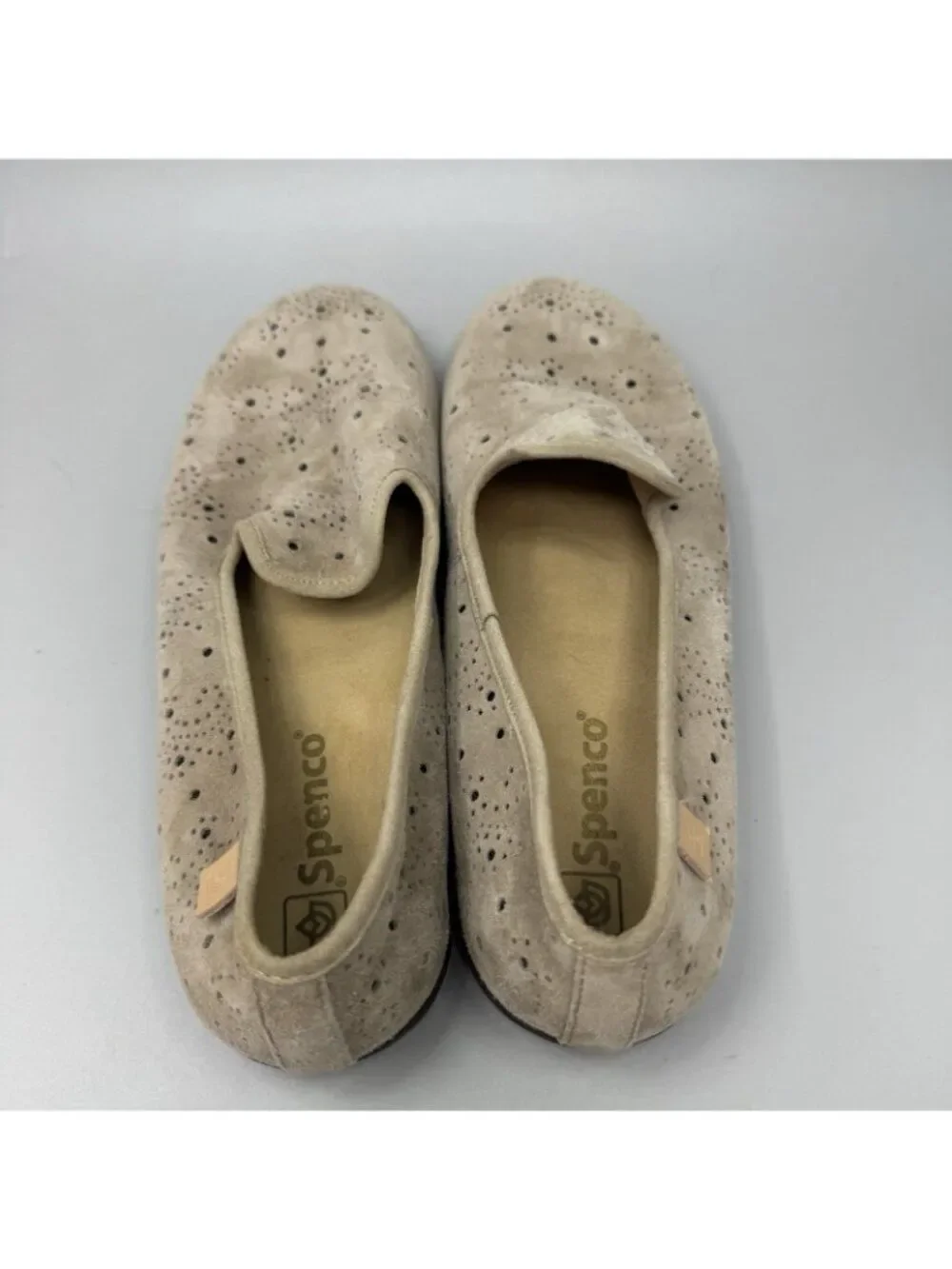 Spenco Women’s Paisley Beige Orthotic Ballet Flats Size 8.5B Comfort Shoes